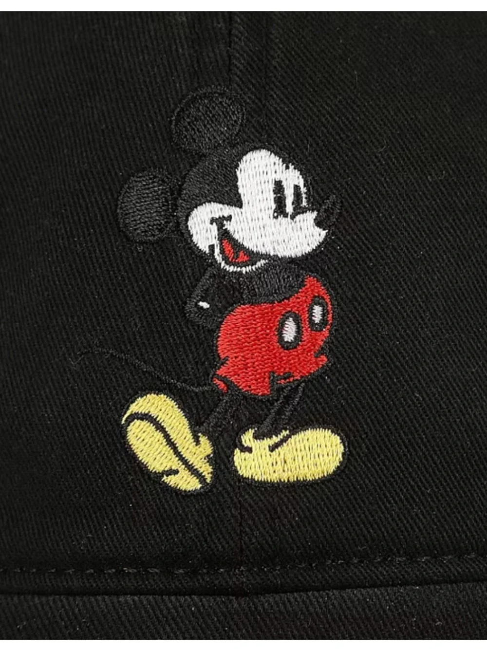 Unisex Black Mickey Mouse Embroidered Baseball Cap